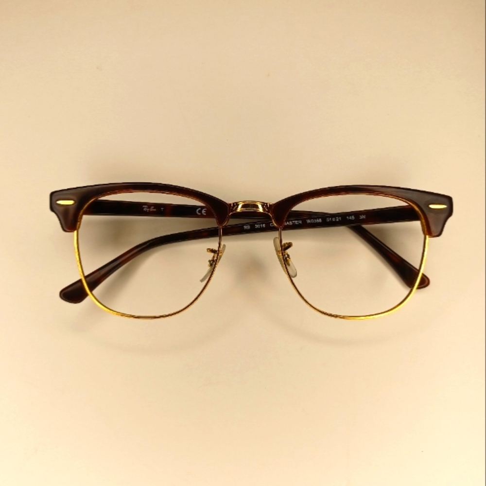 Rayban Clubmaster Tortoise Gold Tone Vintage Frames